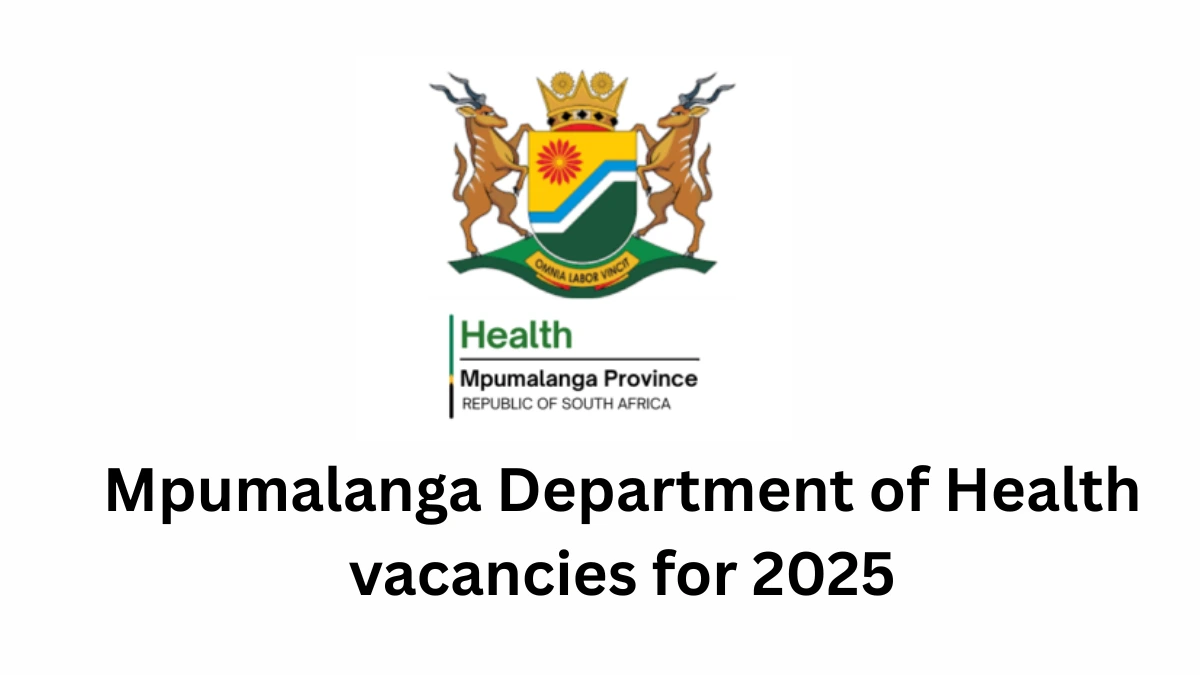 Mpumalanga Department of Health vacancies for 2025